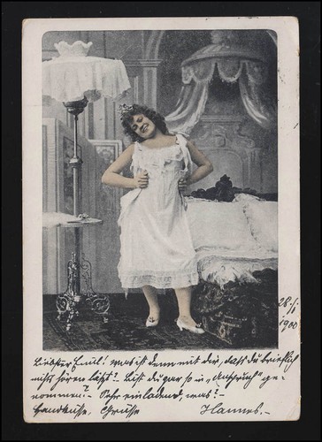 Frauen junge frau boudoir - ak,