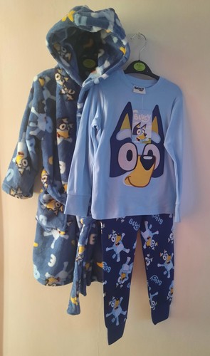 Bluey fleece morgenmantel und - morgenmantel,