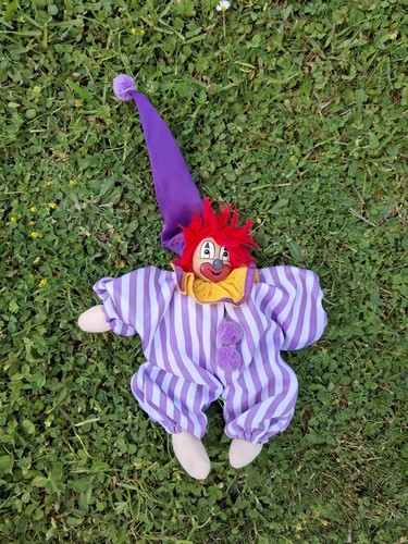 Porzellanpuppe bunter clown - porzellanpuppe,